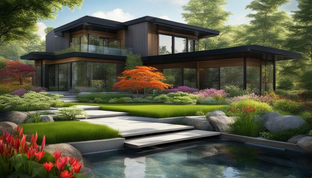 home exterior design incorporating natural elements