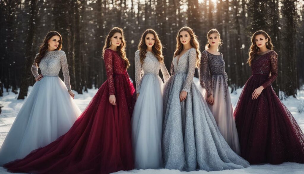 Long Sleeve Snowball Dresses